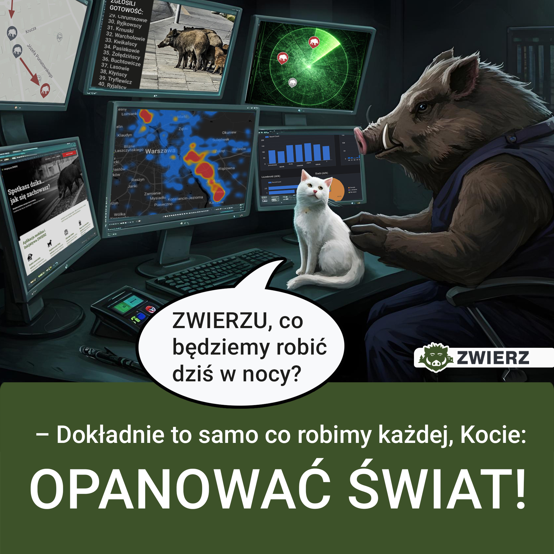 Dziki opanowują Warszawę